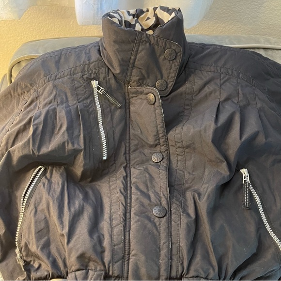 VTG Obermeyer Nell Crop Ski Bomber Jacket Black, Size 10 - Picture 5 of 13